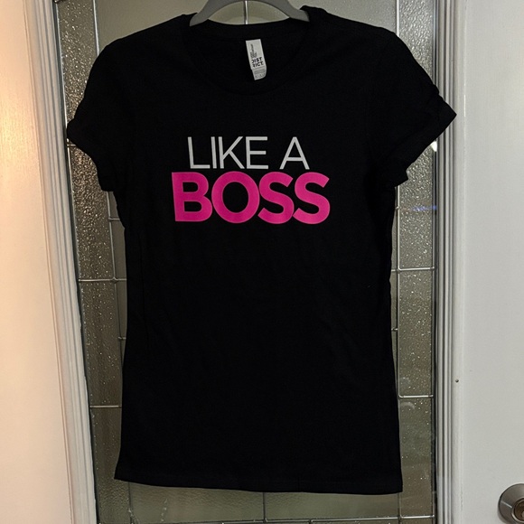 District Tops - District Black and Pink 'Like A Boss' Tee
